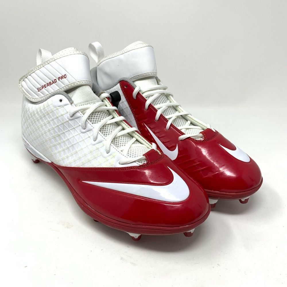 Nike Lunar Superbad Pro Men's‎ Size 13.5 Football Cleats Red White 511328-161